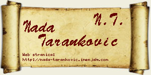 Nada Taranković vizit kartica